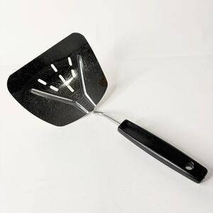 Vintage Foley MPLS Stainless Steel Wide Slotted Curved Spatula Turner